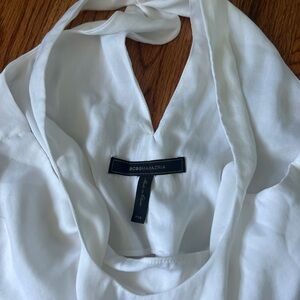 BCBGMAXAZRIA Elegant White Sleeveless Top